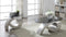 Viggo Coffee Table, Satin Plated & Smoky Glass